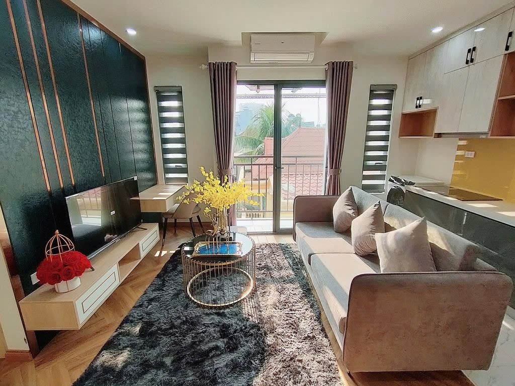 Phòng trọ 1 Phòng ngủ 40m2 tại PTC House 1 Võng Thị - Tây Hồ  - Phòng khách