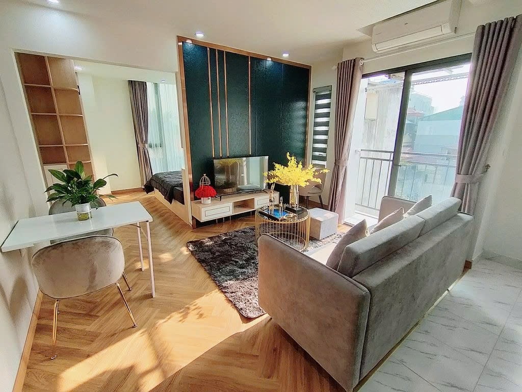 Phòng trọ 1 Phòng ngủ 40m2 tại PTC House 1 Võng Thị - Tây Hồ  - Phòng khách