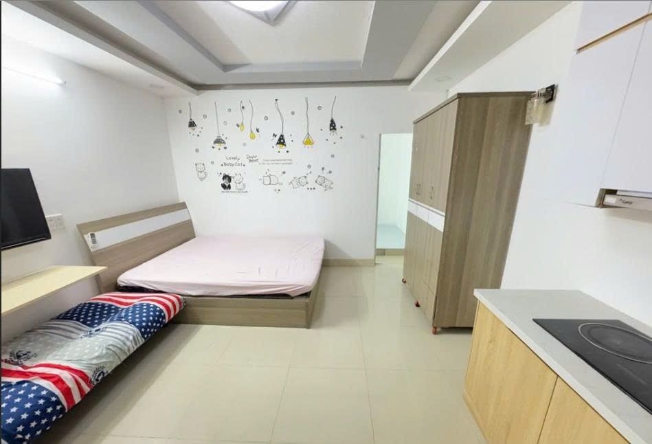 Phòng trọ Studio 25m2 tại PTC House 1 Nguyễn Đình Chính - Phú Nhuận - Phòng ngủ