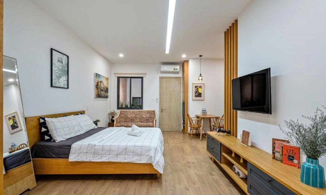 Phòng trọ Studio 45m2 tại PTC House 3 Võ Duy Ninh - Bình Thạnh - Phòng ngủ