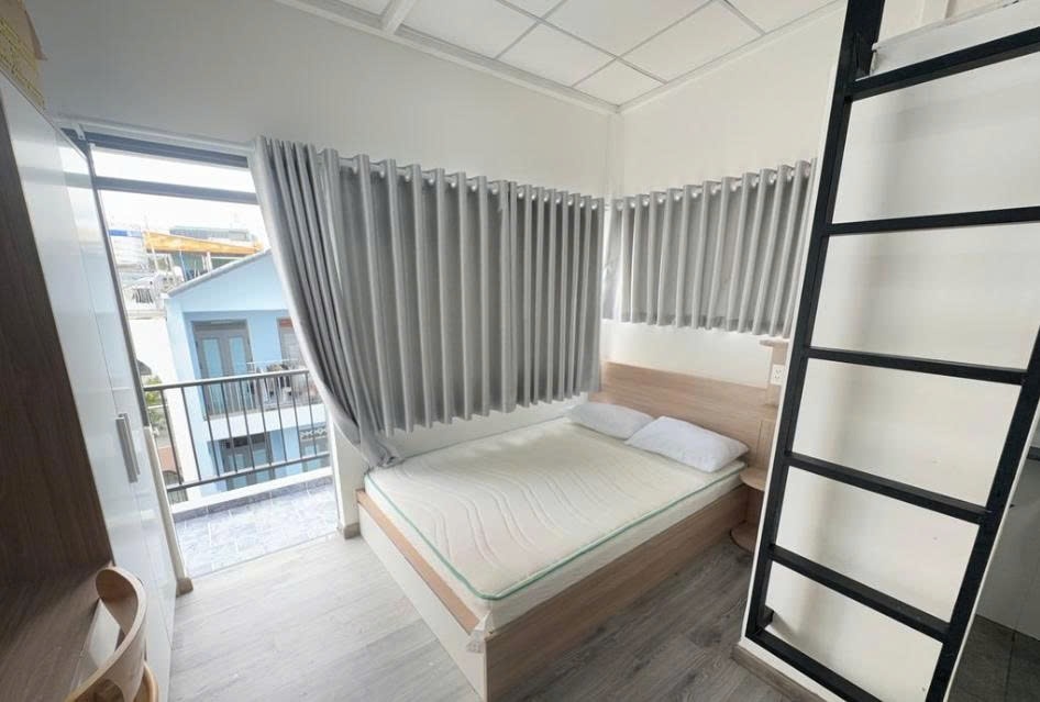 Phòng trọ Studio 35m2 tại PTC House 1 Nguyễn Gia Trí - Bình Thạnh - Phòng ngủ