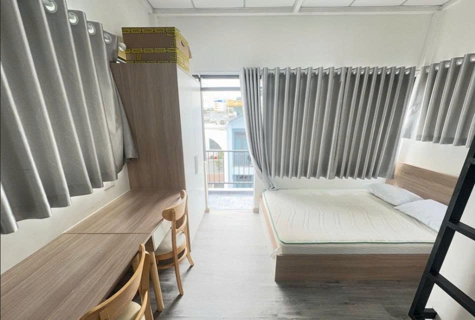 Phòng trọ Studio 35m2 tại PTC House 1 Nguyễn Gia Trí - Bình Thạnh - Phòng ngủ