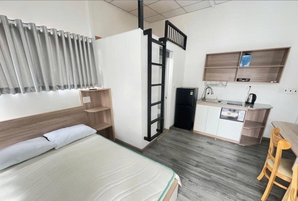 Phòng trọ Studio 35m2 tại PTC House 1 Nguyễn Gia Trí - Bình Thạnh - Phòng ngủ