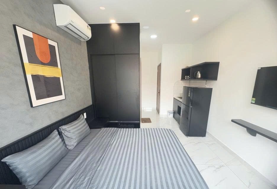 Phòng trọ Studio 30m2 tại PTC House Huyền Quang - Quận 1 - Phòng ngủ