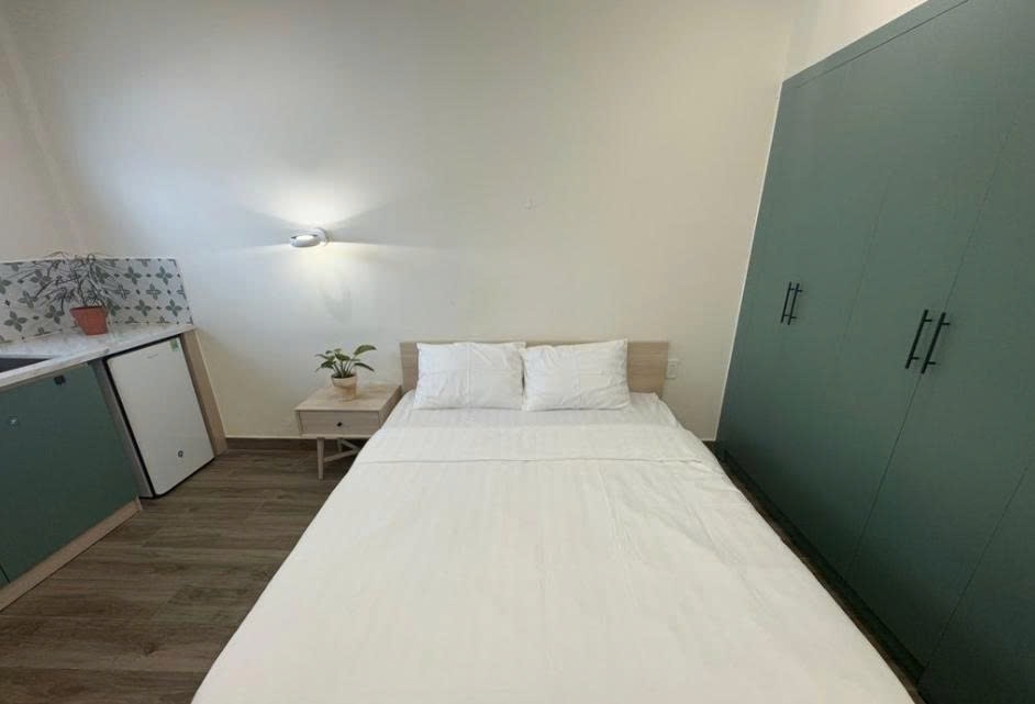 Phòng trọ Studio 30m2 tại Space Home Huỳnh Khương Ninh - Quận 1 - Phòng ngủ