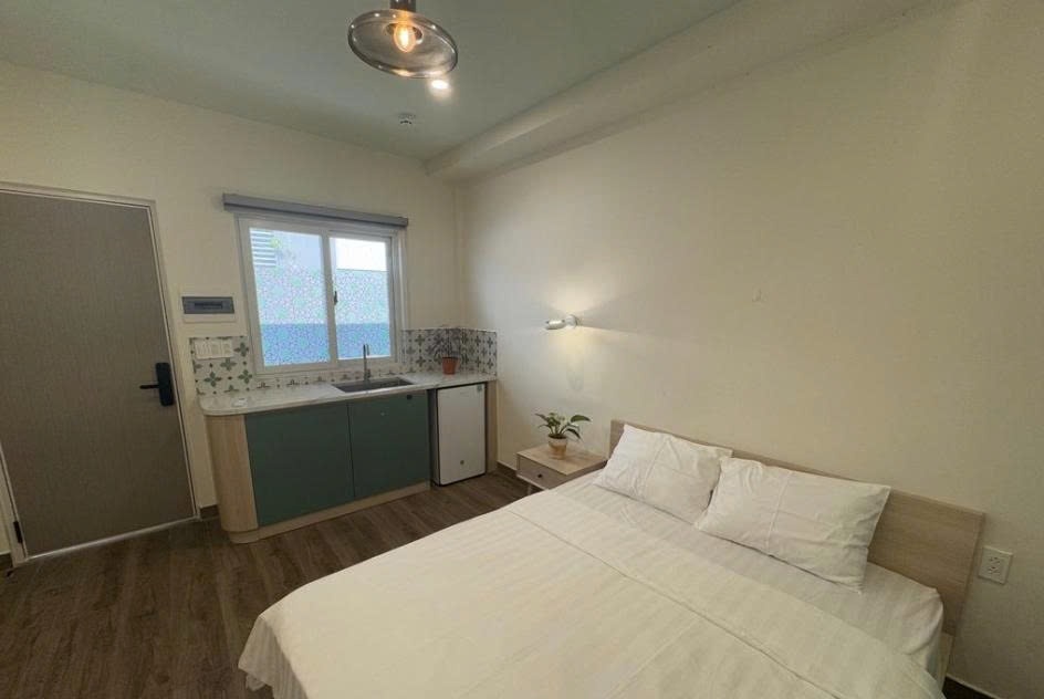 Phòng trọ Studio 30m2 tại Space Home Huỳnh Khương Ninh - Quận 1 - Phòng ngủ