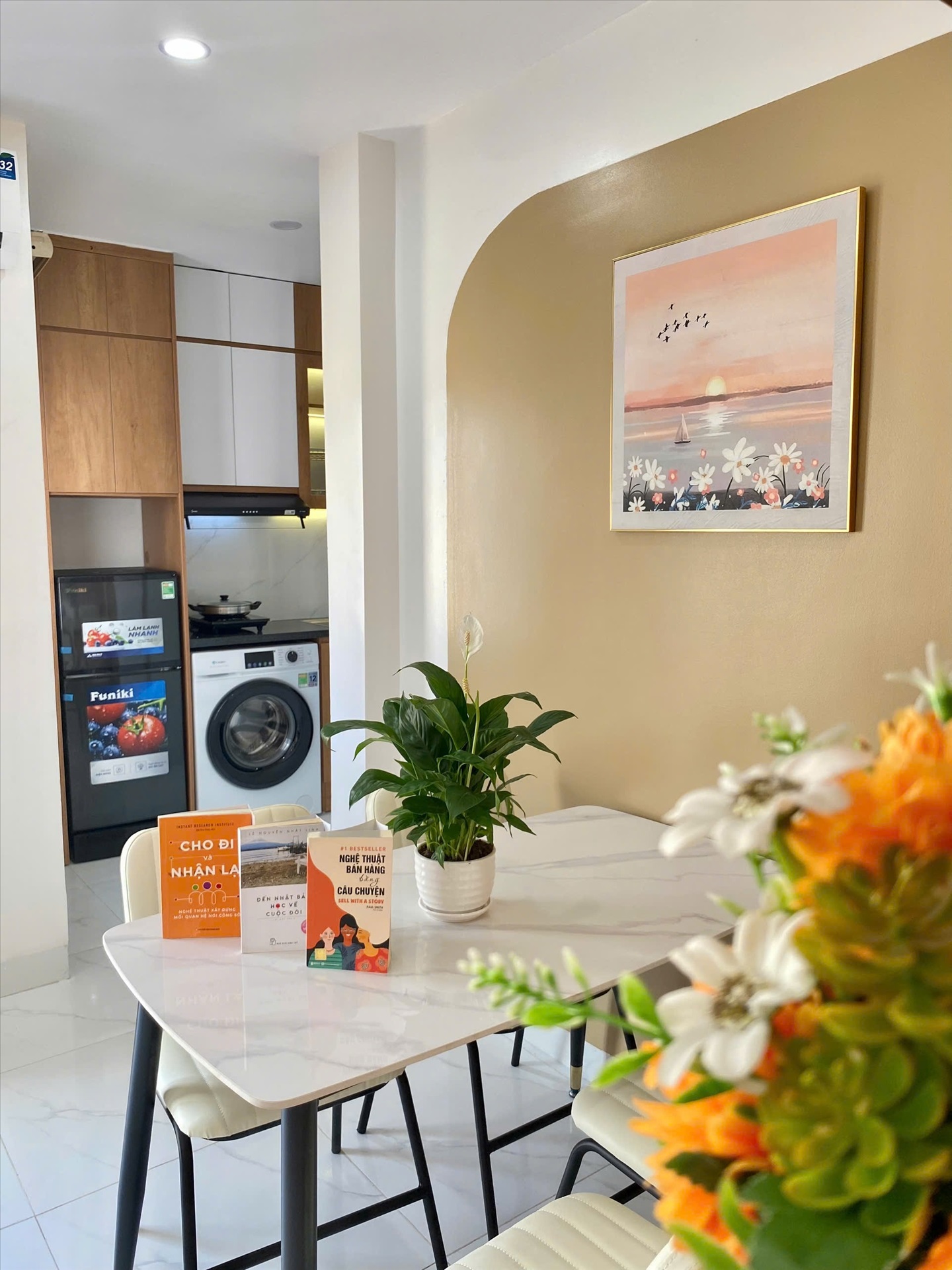 Phòng trọ Studio 25m2 tại Suha Home Giáp Bát - Hoàng Mai - Phòng bếp