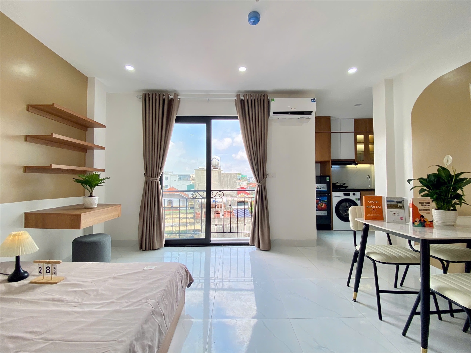 Phòng trọ Studio 25m2 tại Suha Home Giáp Bát - Hoàng Mai - Phòng khách