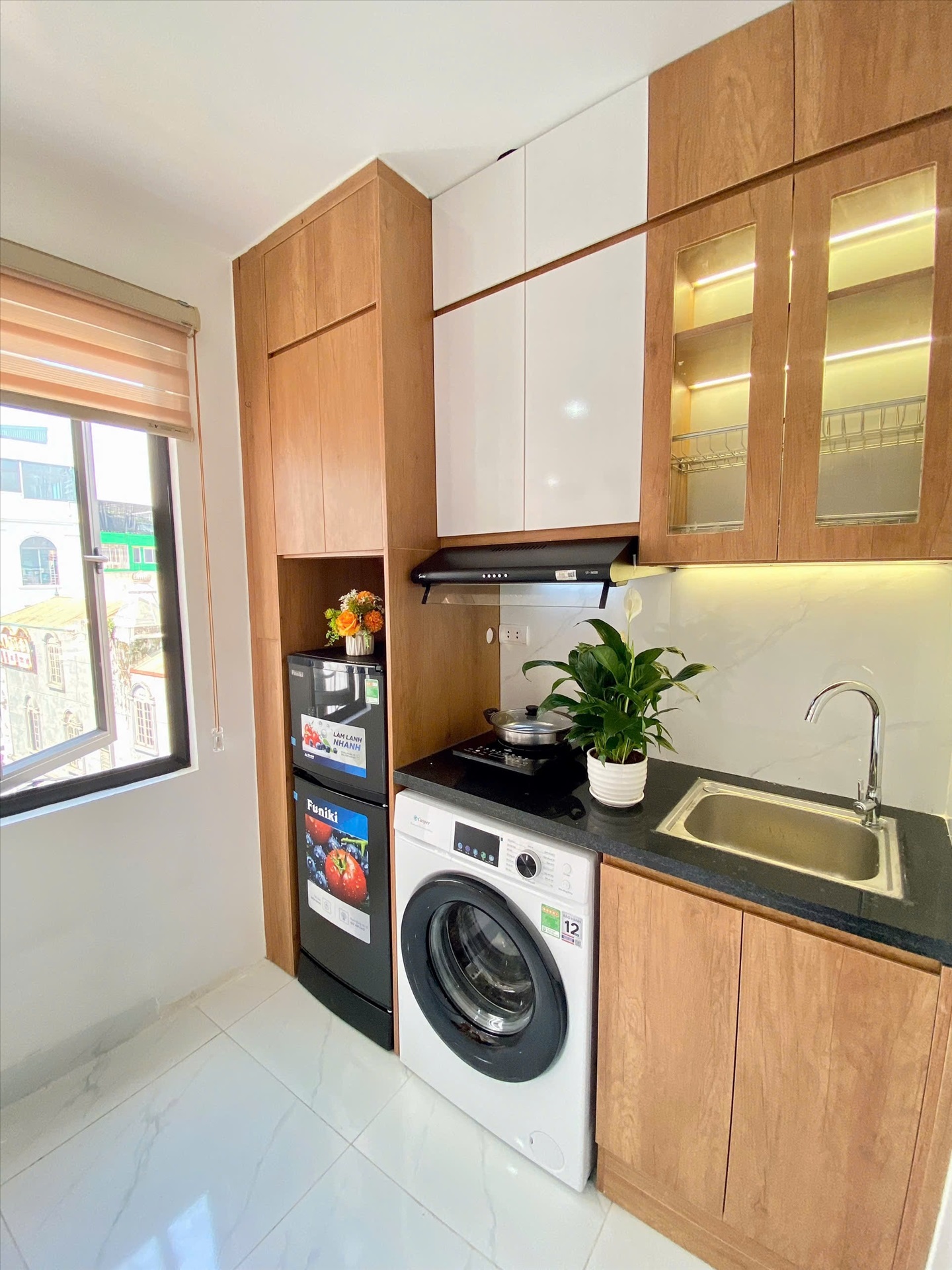 Phòng trọ Studio 25m2 tại Suha Home Giáp Bát - Hoàng Mai - Phòng bếp