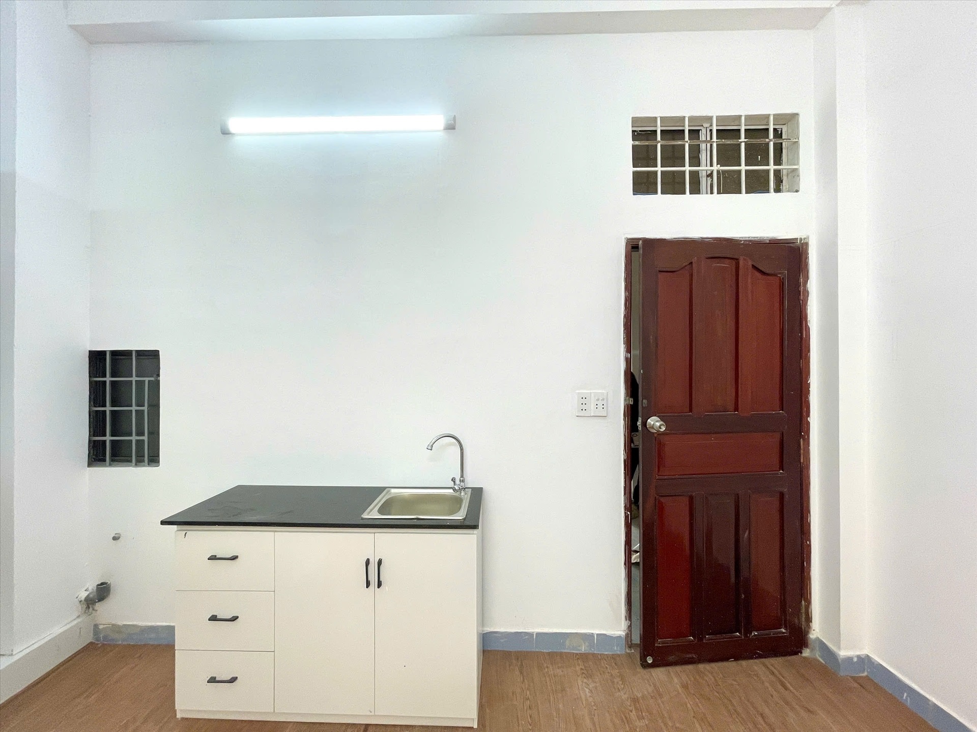 Phòng trọ Studio 25m2 tại Jinjoo Home Nguyễn Thái Bình - Tân Bình - Phòng bếp