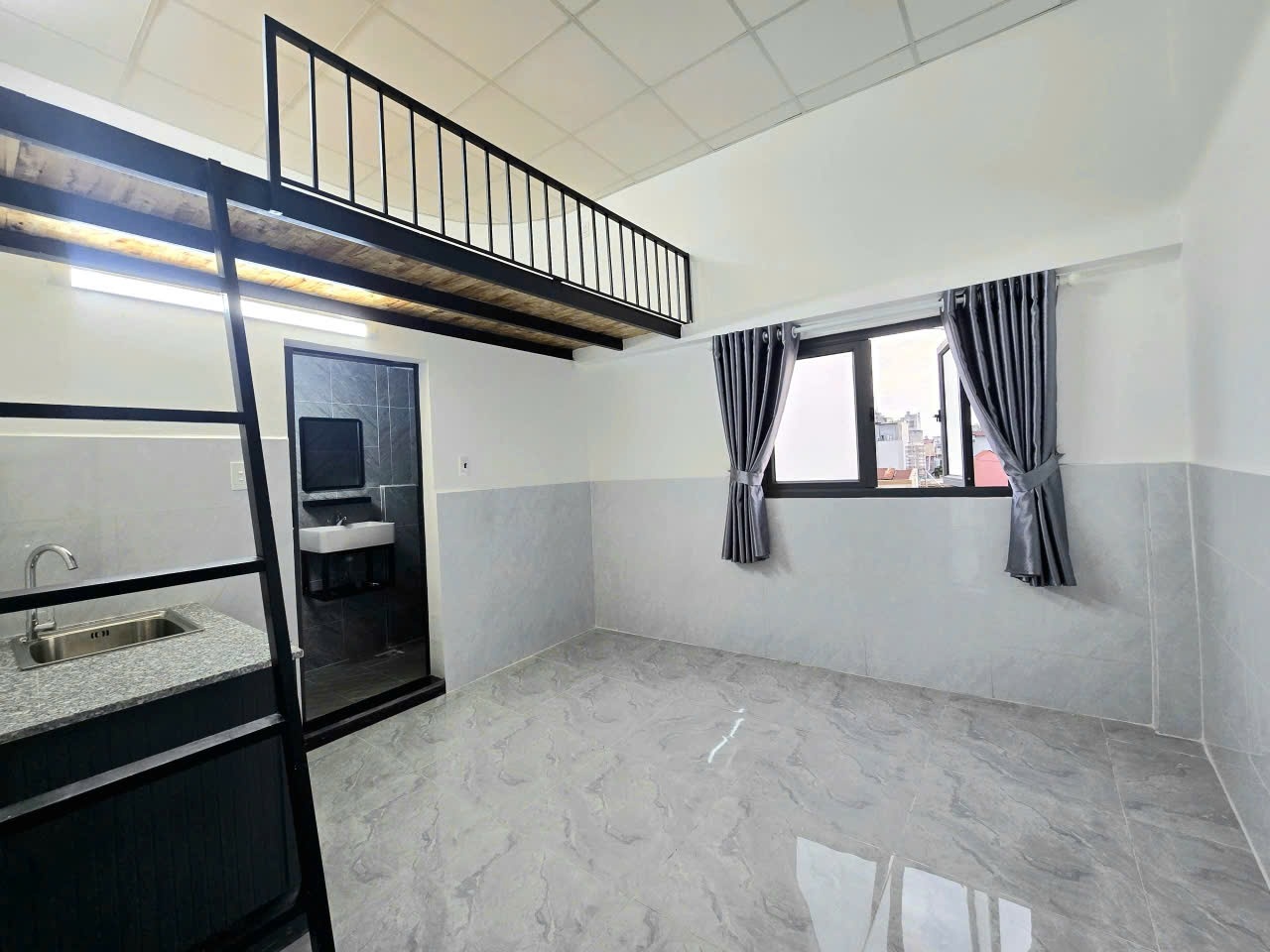 Phòng trọ Duplex 20m2 tại Jinjoo Home Trần Văn Ðang - Quận 3 - Phòng ngủ