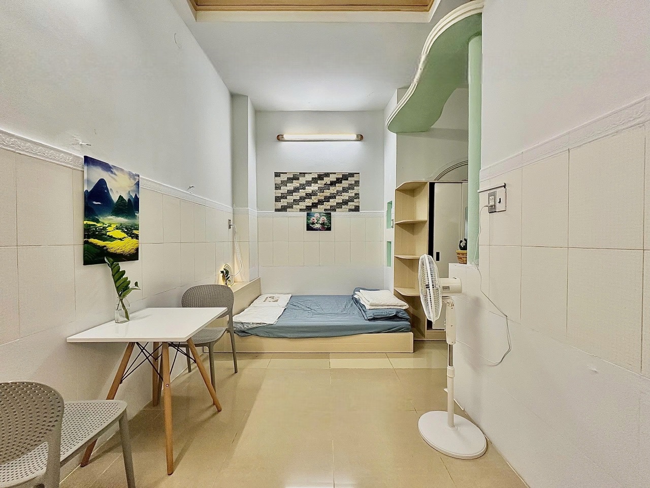 Phòng trọ Studio 20m2 tại AT Home Phan Xích Long - Phú Nhuận - Phòng ngủ