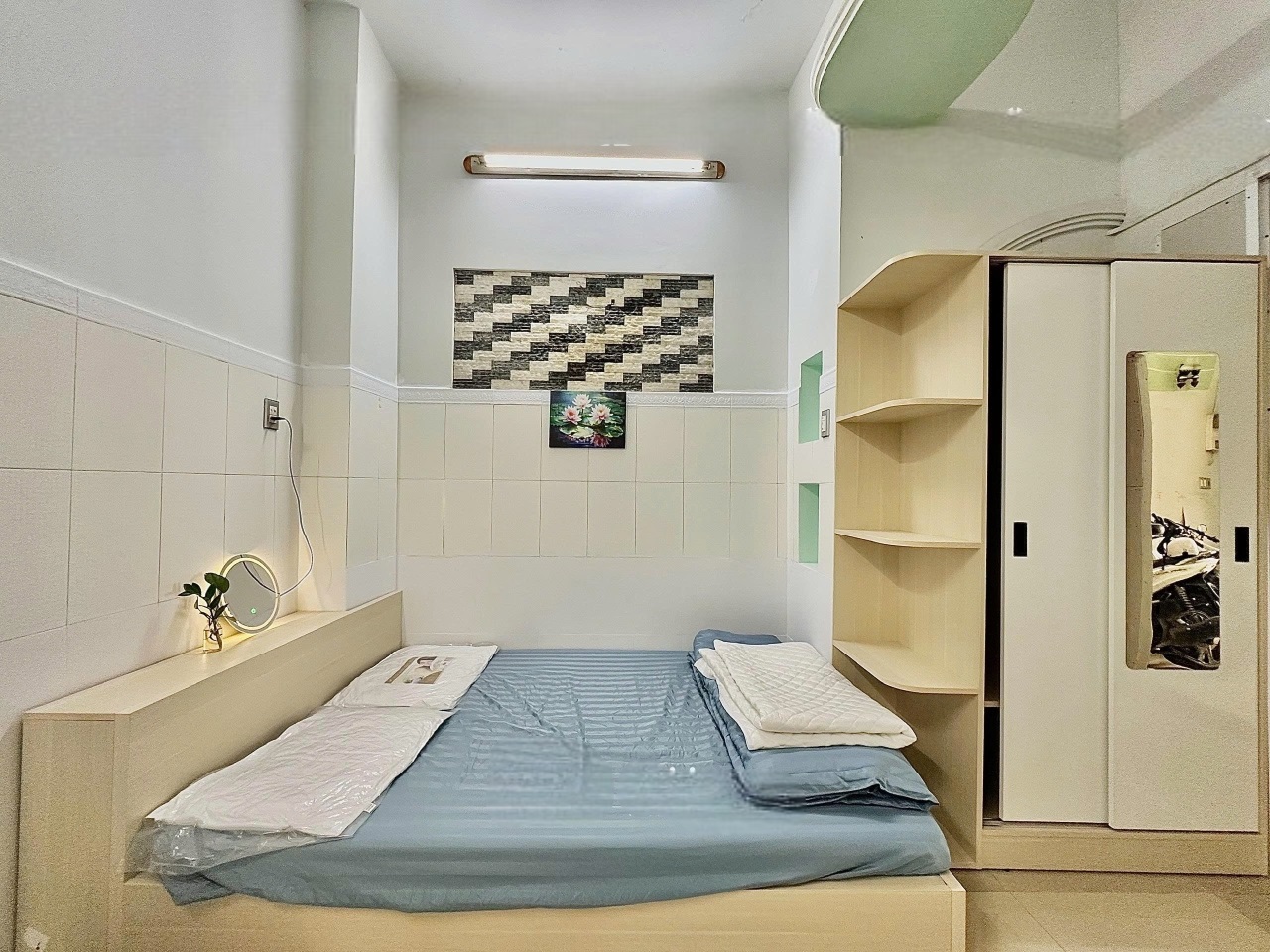 Phòng trọ Studio 20m2 tại AT Home Phan Xích Long - Phú Nhuận - Phòng ngủ