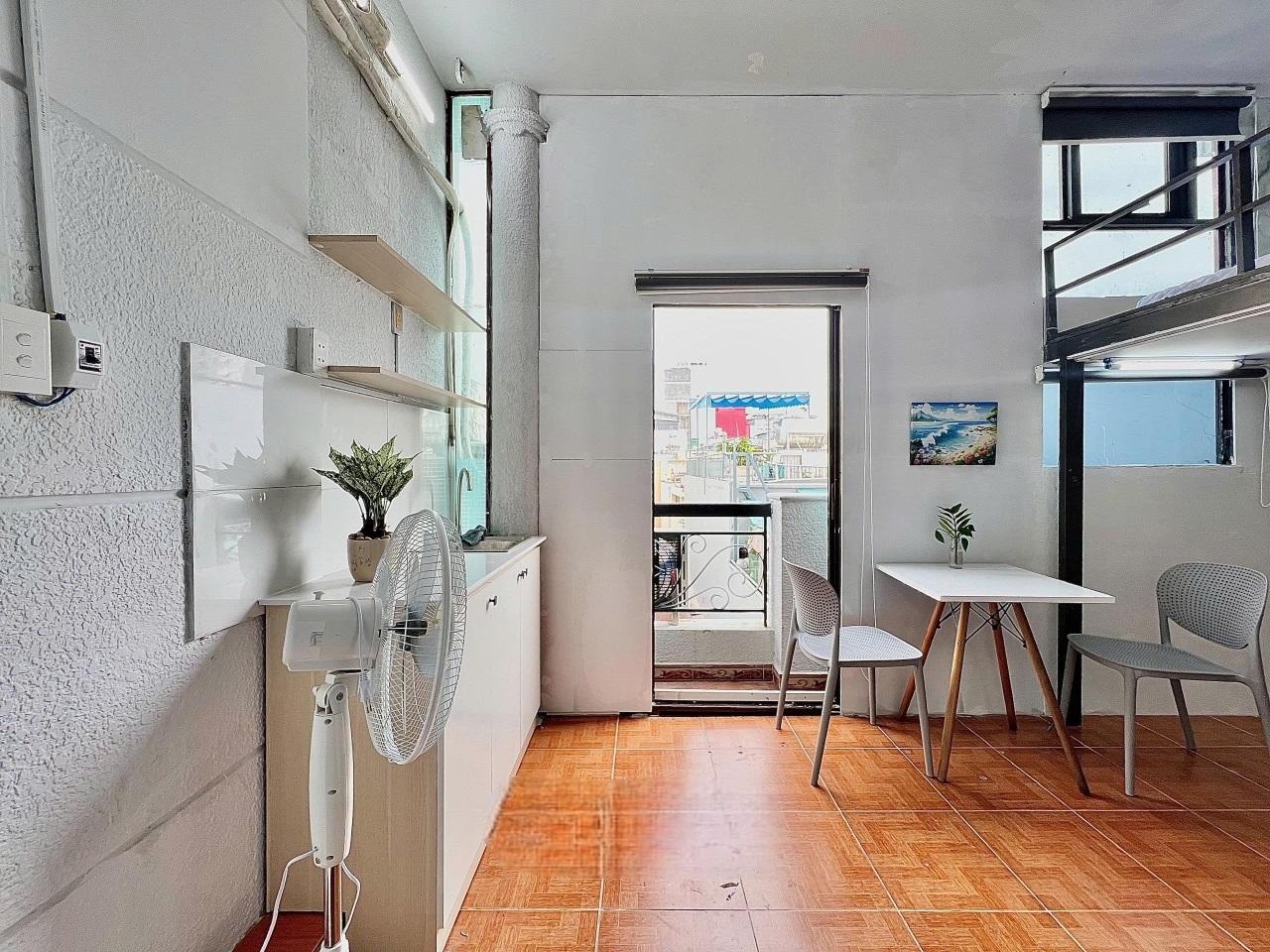 Phòng trọ Duplex 20m2 tại AT Home Phan Xích Long - Phú Nhuận - Phòng khách