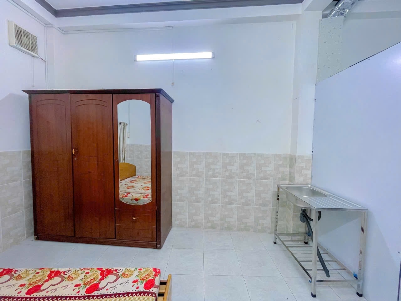 Phòng trọ Studio 25m2 tại AH Home Trần Bình Trọng - Bình Thạnh - Phòng ngủ