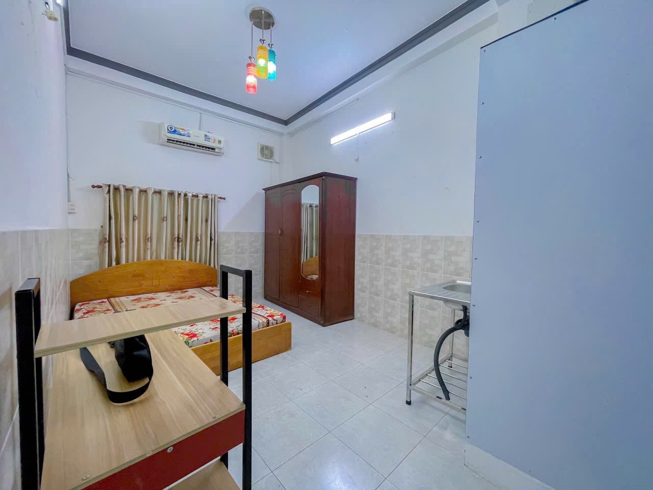 Phòng trọ Studio 25m2 tại AH Home Trần Bình Trọng - Bình Thạnh - Phòng ngủ