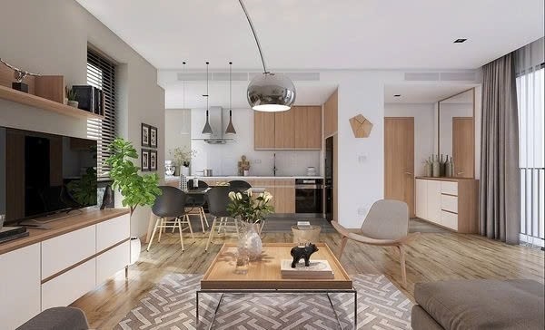 Phòng trọ 1 Phòng ngủ 60m2 tại PTC House 1 Tây Hồ - Tây Hồ  - Phòng khách