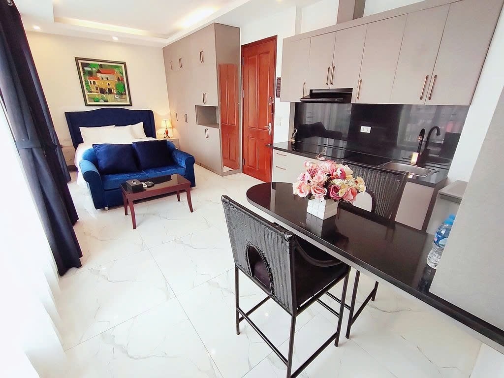 Phòng trọ Studio 40m2 tại PTC House 2 Tô Ngọc Vân - Tây Hồ - Phòng bếp