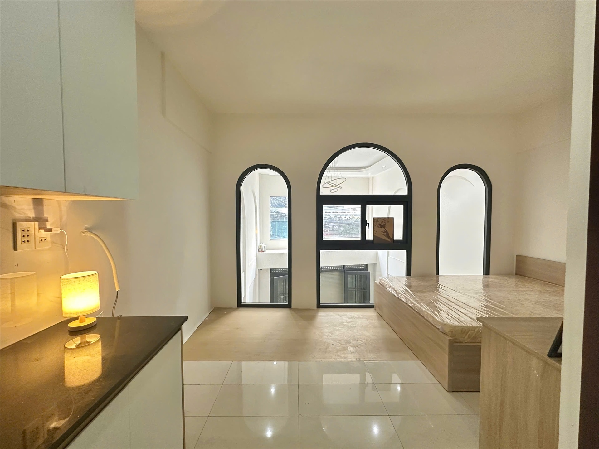 Phòng trọ Studio 30m2 tại SM Home Trần bình Trọng - Bình Thạnh - Phòng ngủ