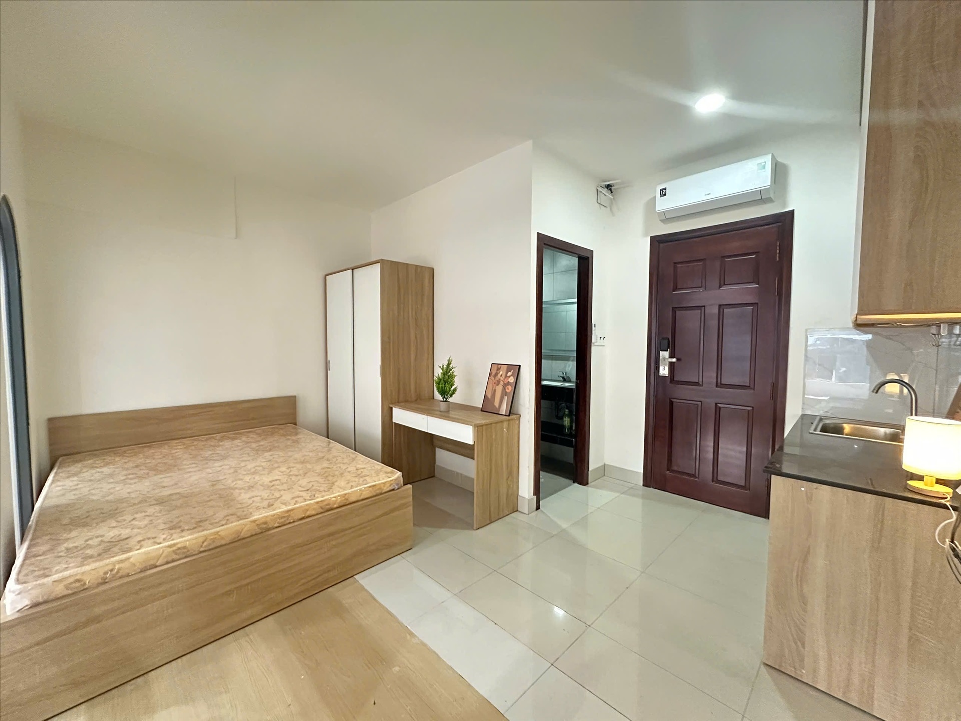 Phòng trọ Studio 30m2 tại SM Home Trần bình Trọng - Bình Thạnh - Phòng ngủ