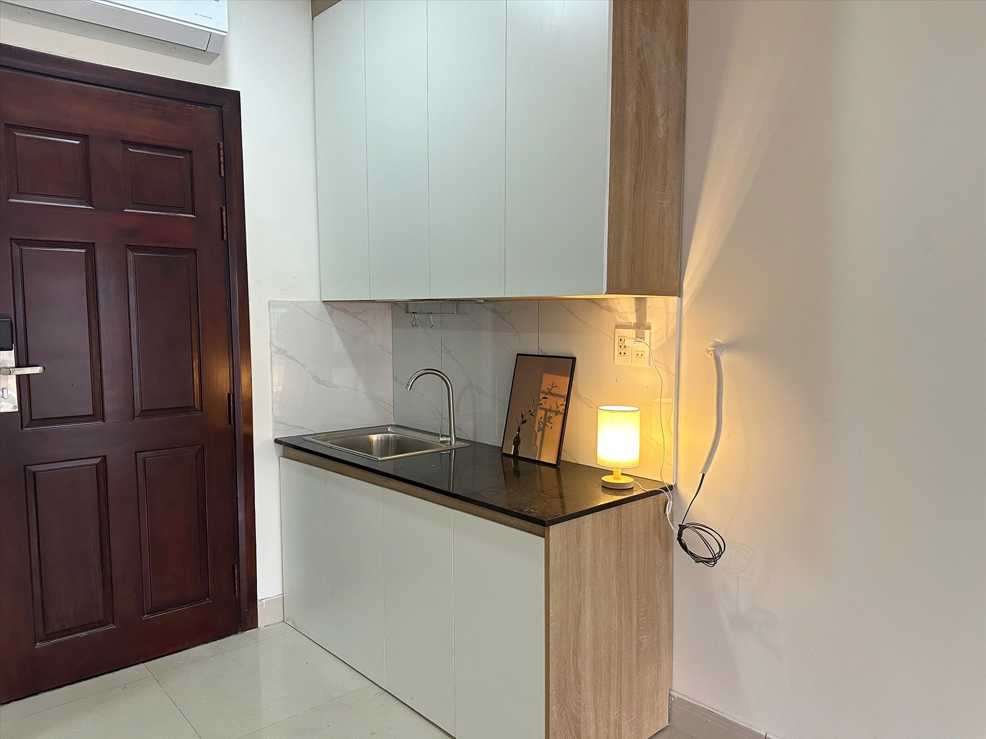 Phòng trọ Studio 30m2 tại SM Home Trần bình Trọng - Bình Thạnh - Phòng bếp