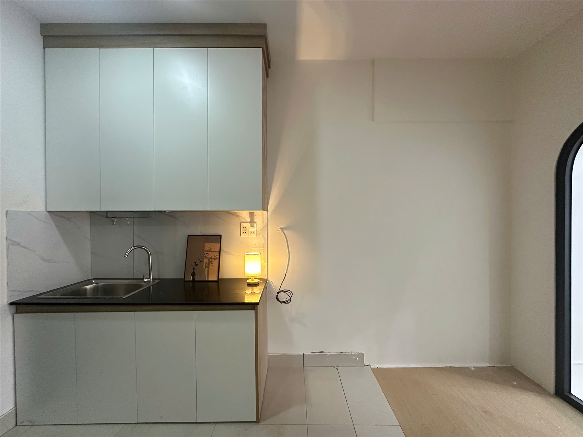 Phòng trọ Studio 30m2 tại SM Home Trần bình Trọng - Bình Thạnh - Phòng bếp