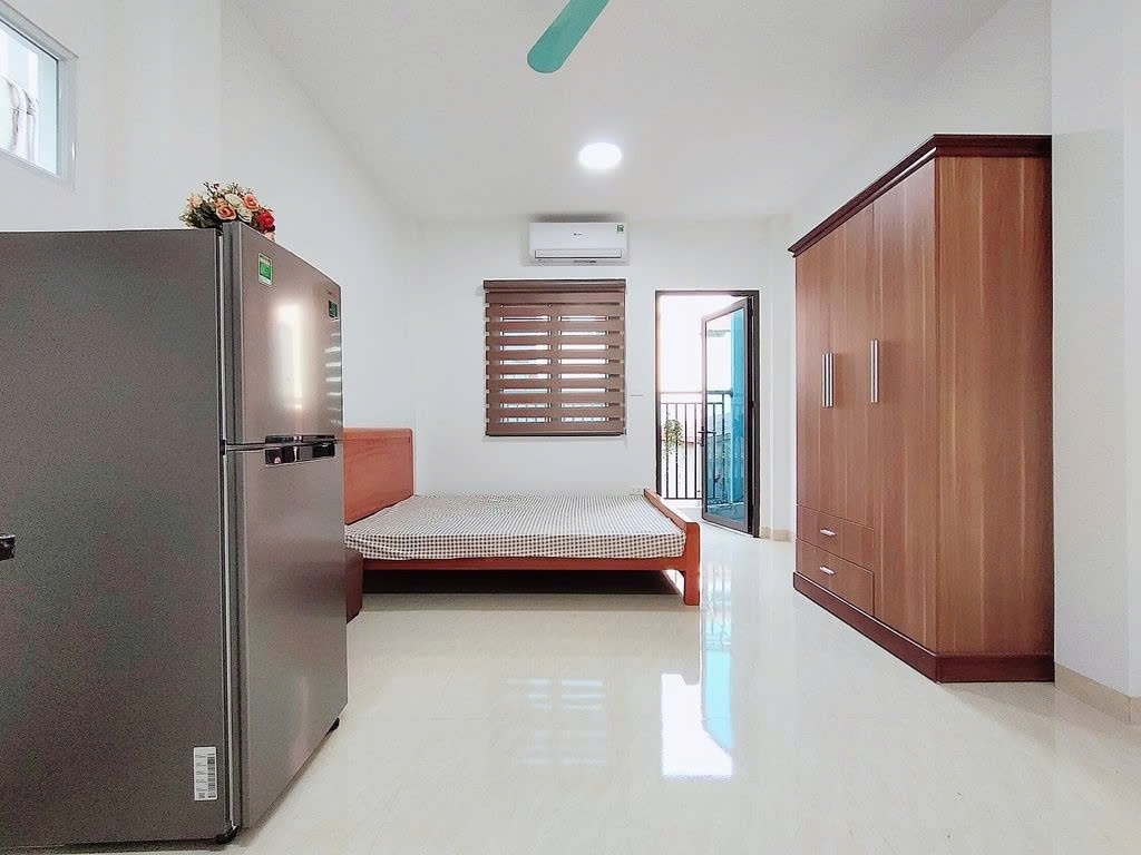 Phòng trọ Studio 30m2 tại PTC House 2 Lạc Long Quân - Tây Hồ  - Phòng ngủ