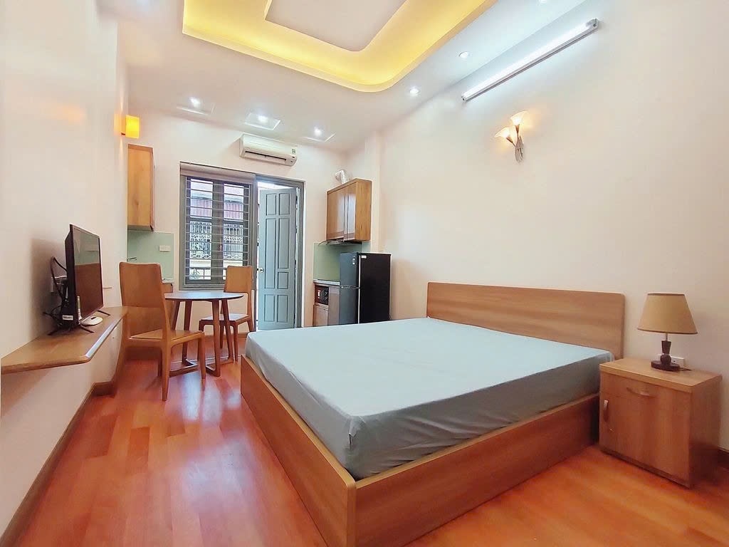 Phòng trọ Studio 30m2 tại PTC House 4 Nghi Tàm - Tây Hồ  - Phòng ngủ