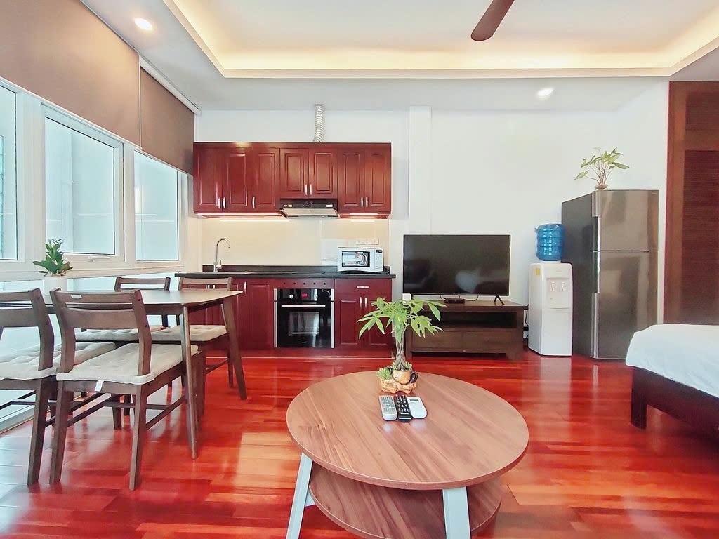 Phòng trọ Studio 40m2 tại PTC House 6 Nam Ngư - Hoàn Kiếm  - Phòng khách