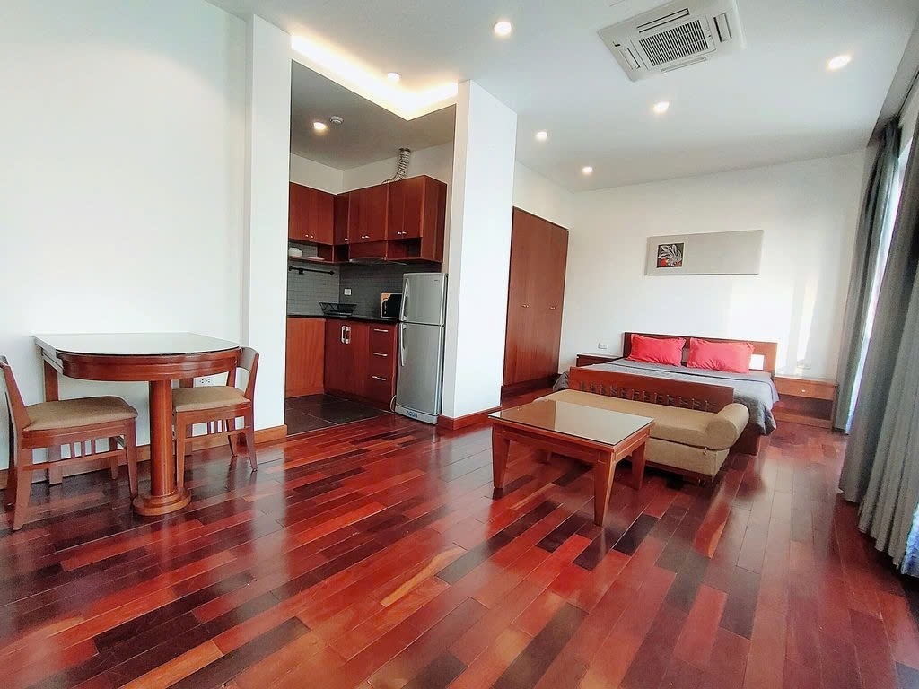 Phòng trọ Studio 25m2 tại PTC House 4 Đào Tấn - Ba Đình  - Phòng khách