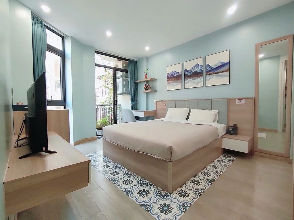 Phòng trọ Studio 25m2 tại PTC House Hoàng Cầu - Đống Đa - Phòng khách