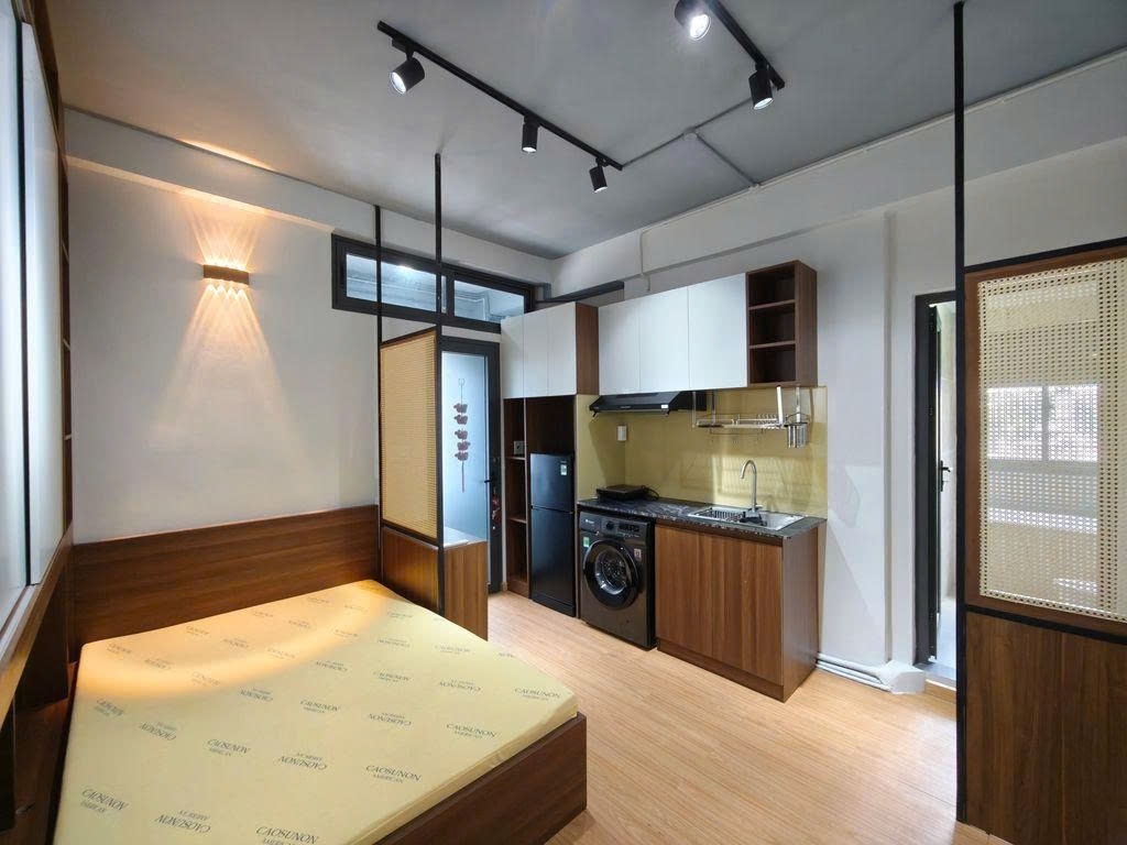 Phòng trọ Studio 25m2 tại PTC House 1 Hoàng Sa - Quận 1 - Phòng ngủ