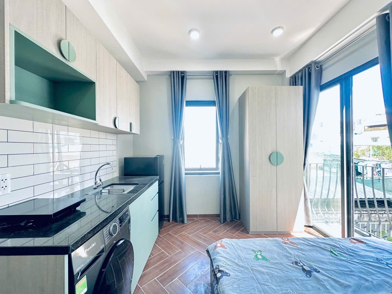 Phòng trọ Studio 25m2 tại Haya House Búi Đình Túy - Bình Thạnh - Phòng bếp