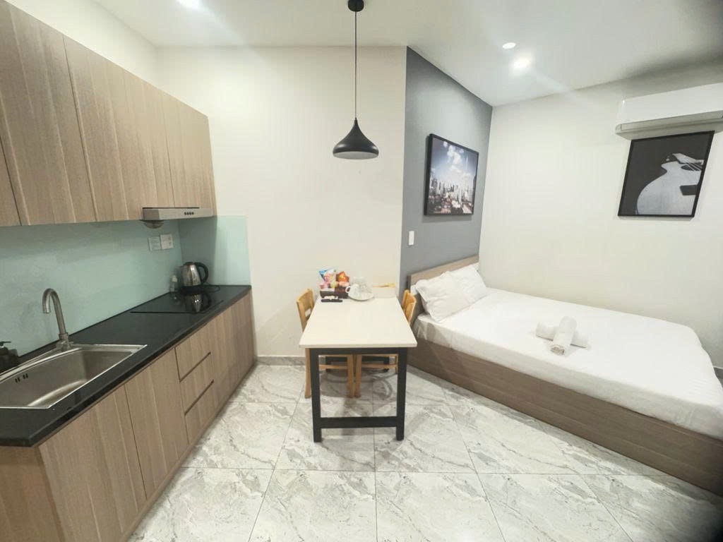 Phòng trọ Studio 30m2 tại PTC House Trần Khắc Chân - Phú Nhuận - Phòng ngủ