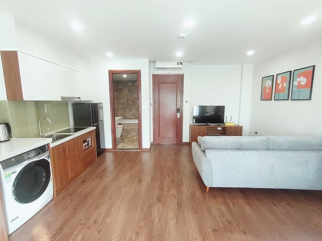 Phòng trọ Studio 45m2 tại PTC House 1 Kim Mã Thượng - Ba Đình  - Phòng khách