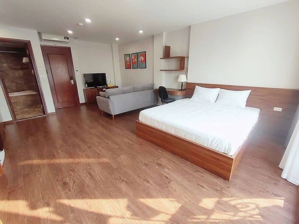 Phòng trọ Studio 45m2 tại PTC House 1 Kim Mã Thượng - Ba Đình  - Phòng ngủ