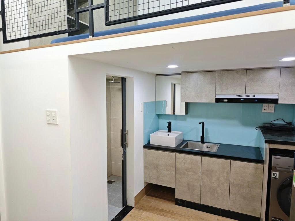 Phòng trọ Duplex 20m2 tại PTC House 1 Nguyễn Kiệm - Gò Vấp - Phòng khách