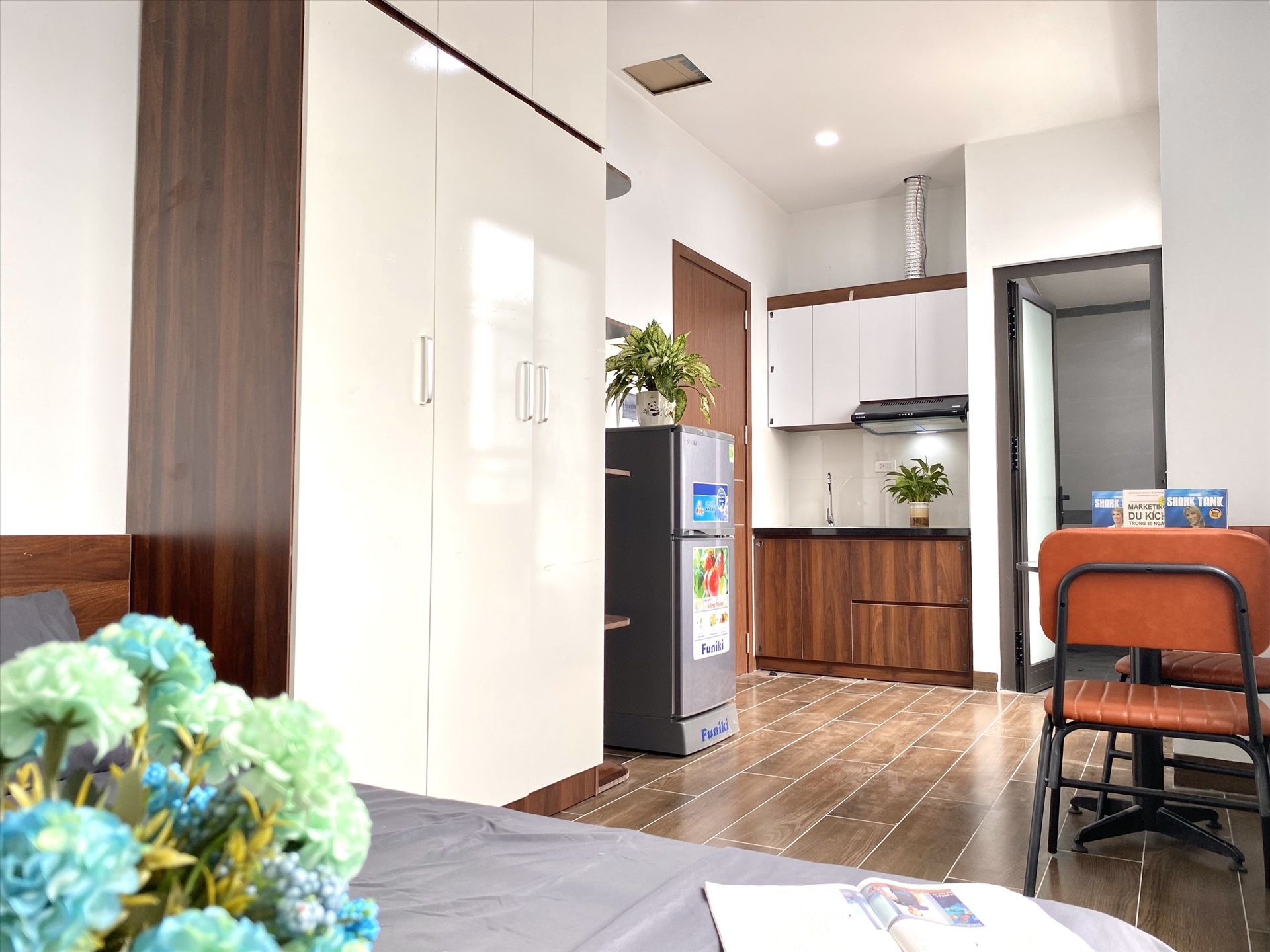 Phòng trọ Studio 20m2 tại Suha Home Mễ Trì Hạ - Nam Từ Liêm - Phòng bếp