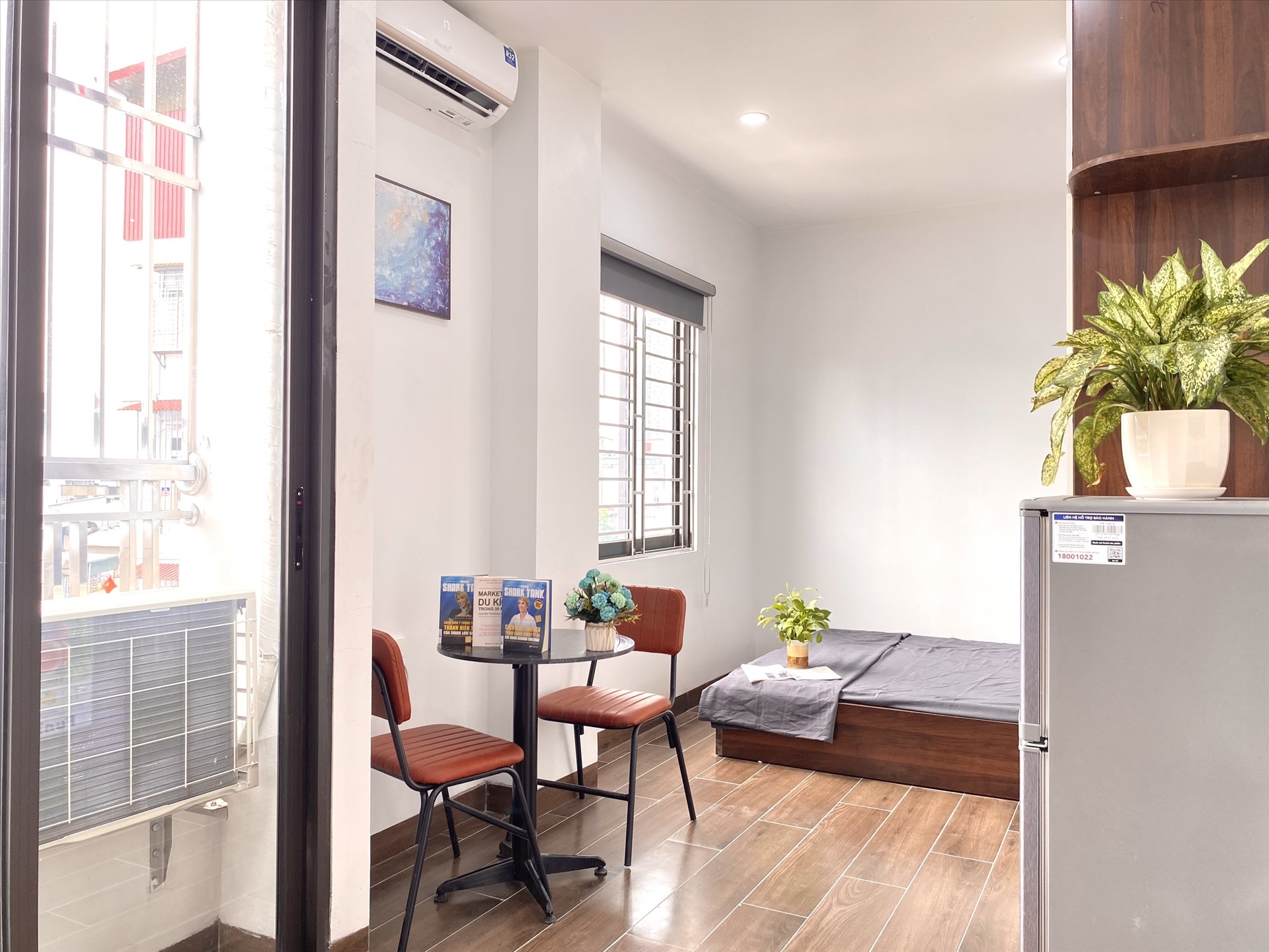 Phòng trọ Studio 20m2 tại Suha Home Mễ Trì Hạ - Nam Từ Liêm - Phòng ngủ