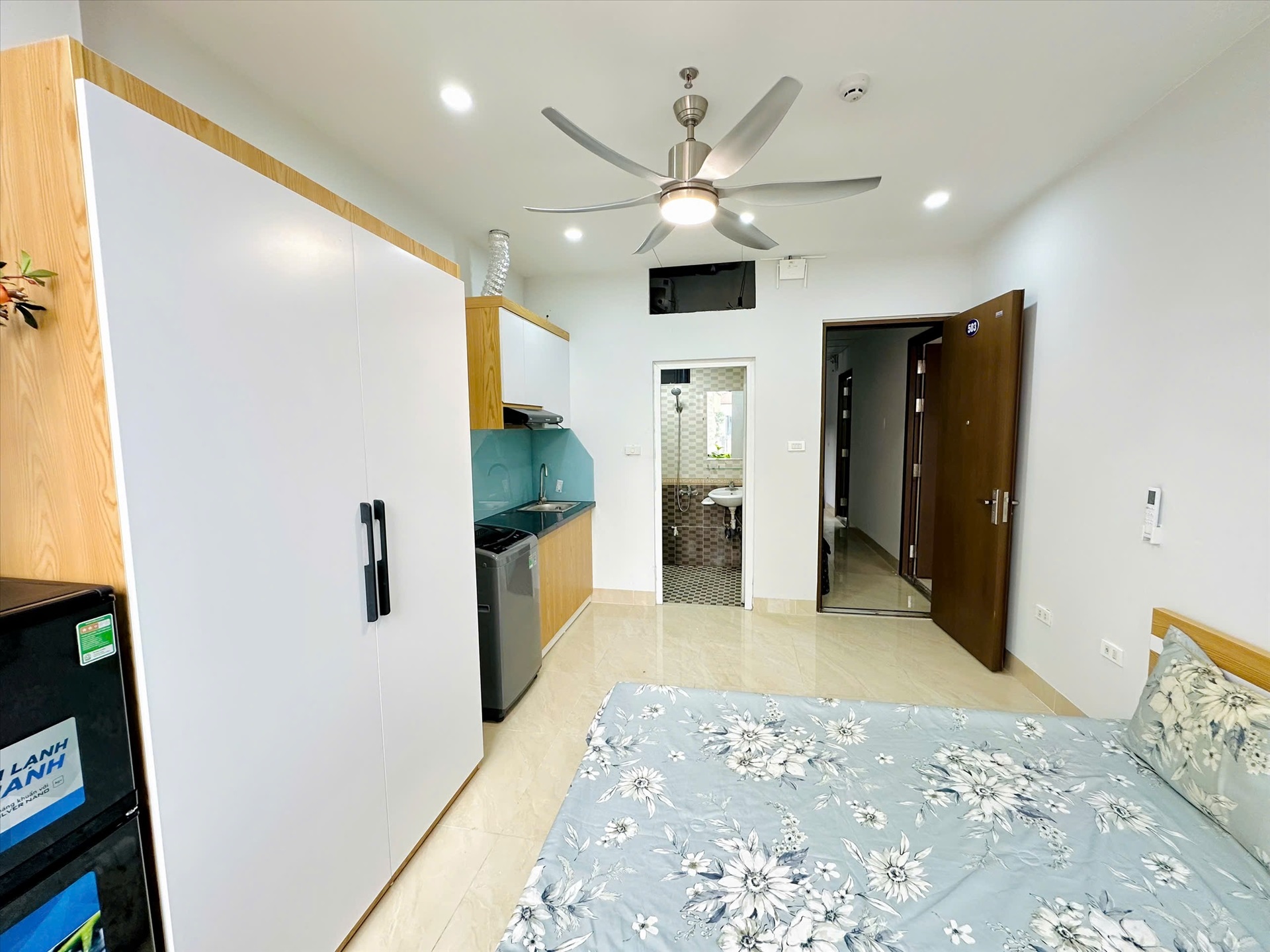 Phòng trọ Studio 30m2 tại TT House Trung Kính - Cầu Giấy - Phòng bếp