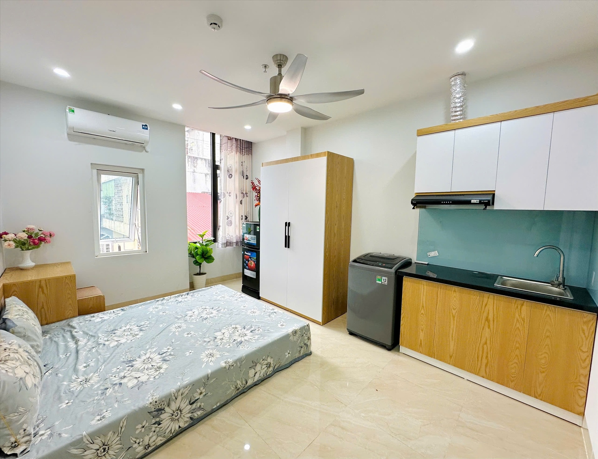 Phòng trọ Studio 30m2 tại TT House Trung Kính - Cầu Giấy - Phòng ngủ