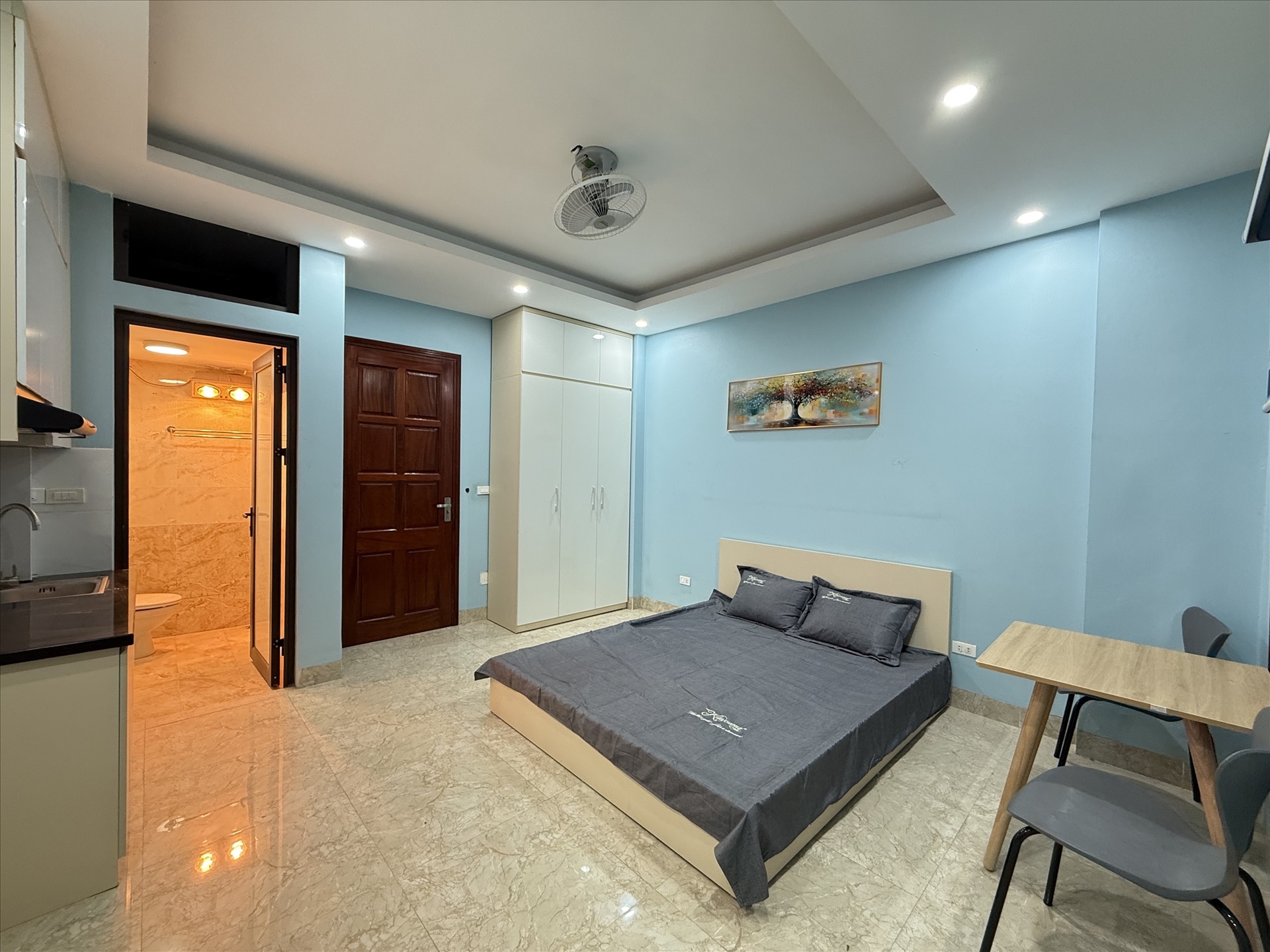 Phòng trọ Studio 26m2 tại TH Apartment 1 Đình Thôn - Nam Từ Liêm - Phòng ngủ