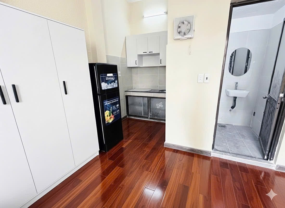 Phòng trọ Studio 25m2 tại Jinjoo Home Phan Hồ Tây - Phú Nhuận - Phòng bếp