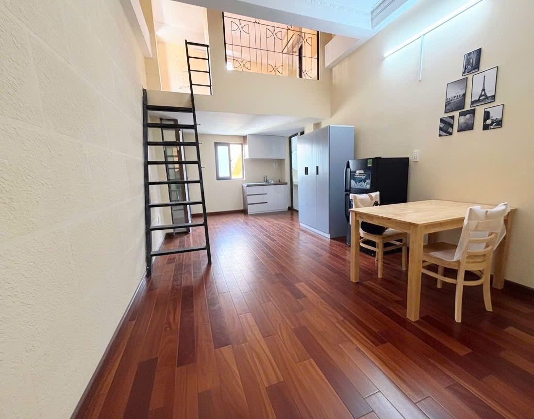 Phòng trọ Duplex 35m2 tại Jinjoo Home Phan Hồ Tây - Phú Nhuận - Phòng khách