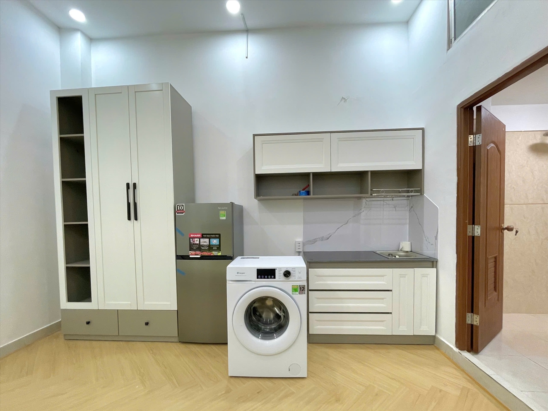 Phòng trọ Studio 25m2 tại Jinjoo Home Nguyễn Hữu Cảnh - Bình Thạnh - Phòng bếp