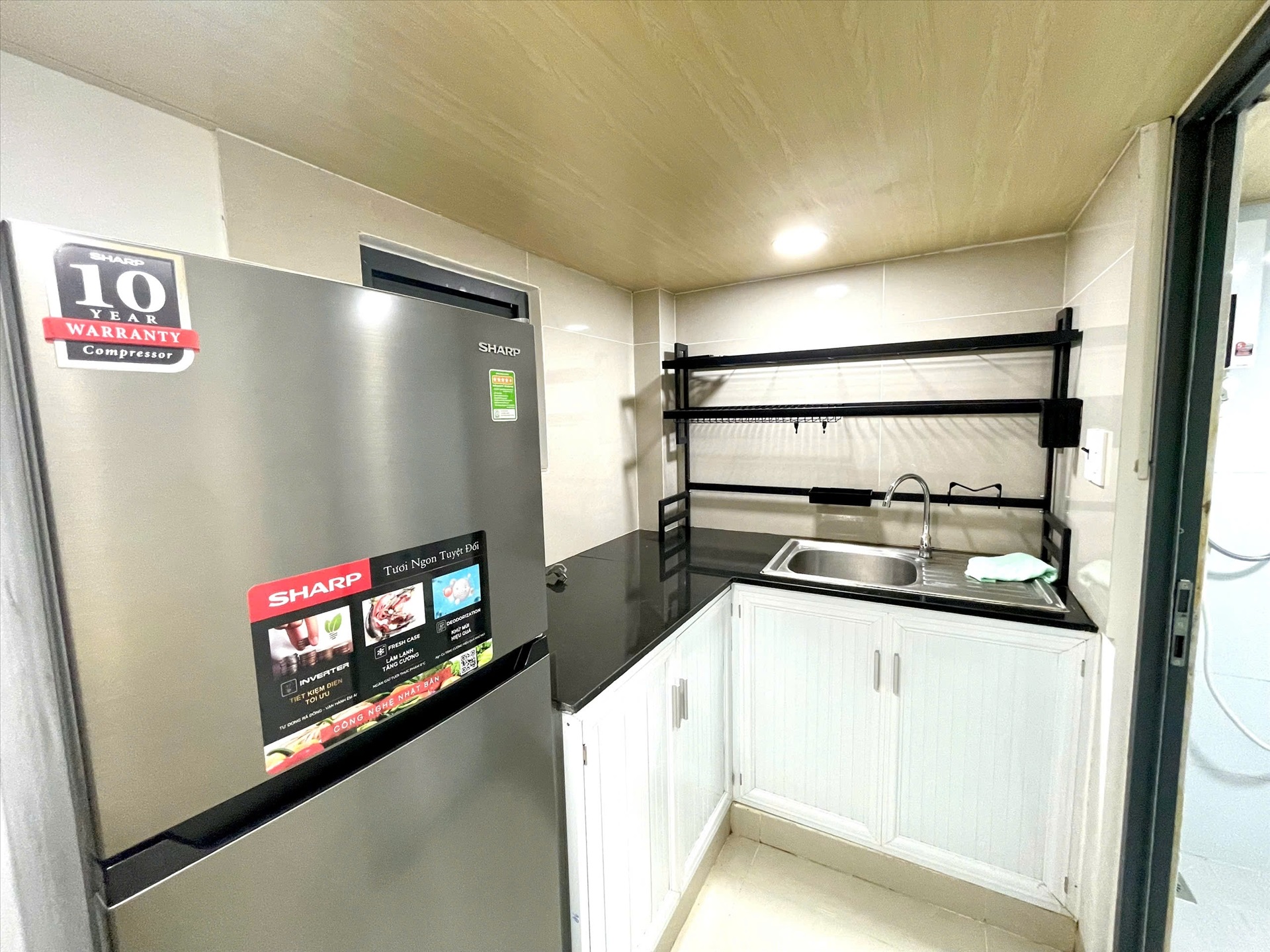 Phòng trọ Duplex 25m2 tại Jinjoo Home Ngô Tất Tố - Bình Thạnh - Phòng bếp