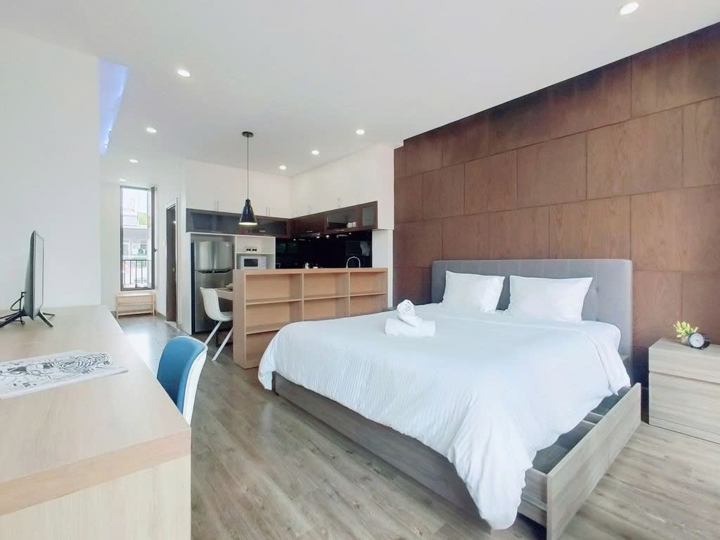 Phòng trọ Studio 40m2 tại PTC House 15 Nguyễn Thị Minh Khai - Quận 1  - Phòng ngủ