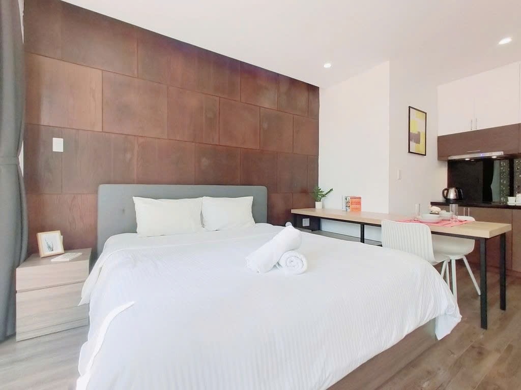 Phòng trọ Studio 40m2 tại PTC House 15 Nguyễn Thị Minh Khai - Quận 1  - Phòng ngủ