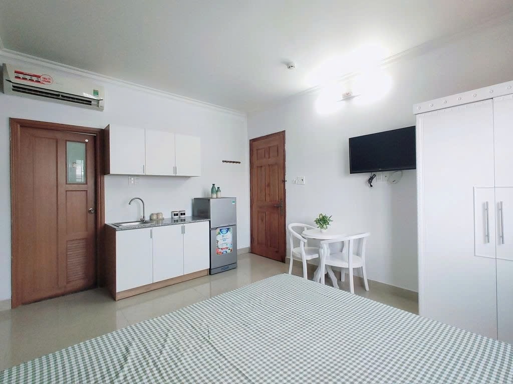 Phòng trọ Studio 20m2 tại PTC House 4 Nguyễn Trãi - Quận 1  - Phòng ngủ
