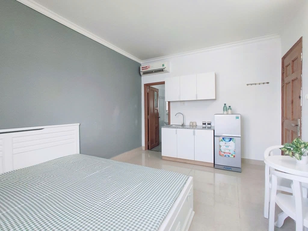 Phòng trọ Studio 20m2 tại PTC House 4 Nguyễn Trãi - Quận 1  - Phòng ngủ